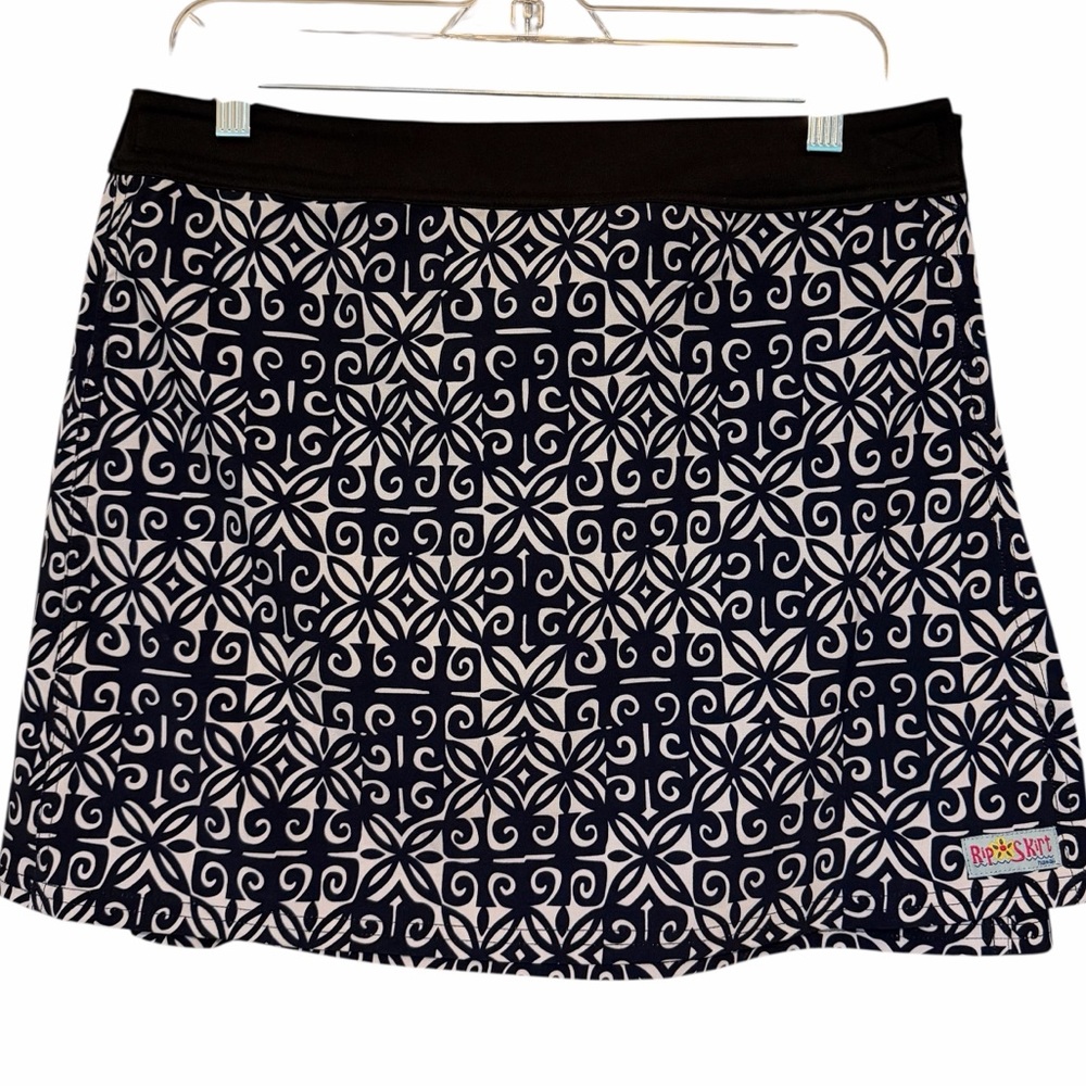 RipSkirt Hawaii Floral Navy Blue Aloha Rip Mini Skirt Beach Coverup Size Large